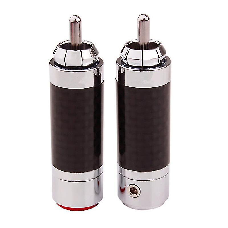 Ηχείο υποδοχής RCA Conector Αρσενικό Jack Ενισχυτής ήχου Diy Rca ανθρακονήματα Χαλκός Επιροδιωμένο ηχείο Προσαρμογέας κόκκινου λευκού