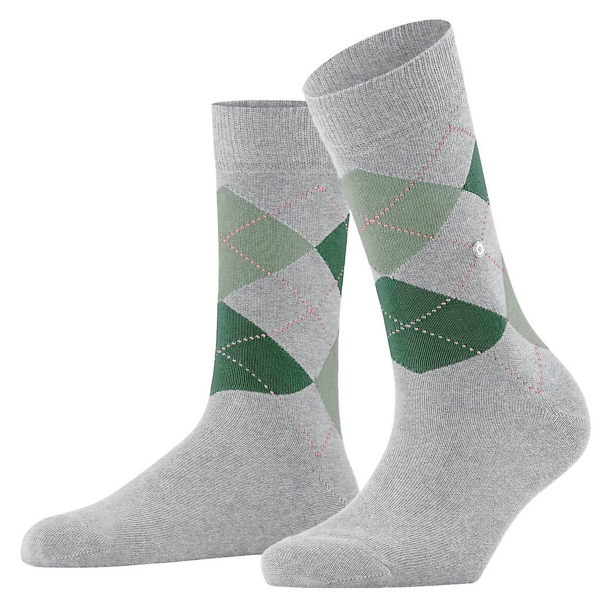 Burlington Queen Socks - Heather Grey/Green