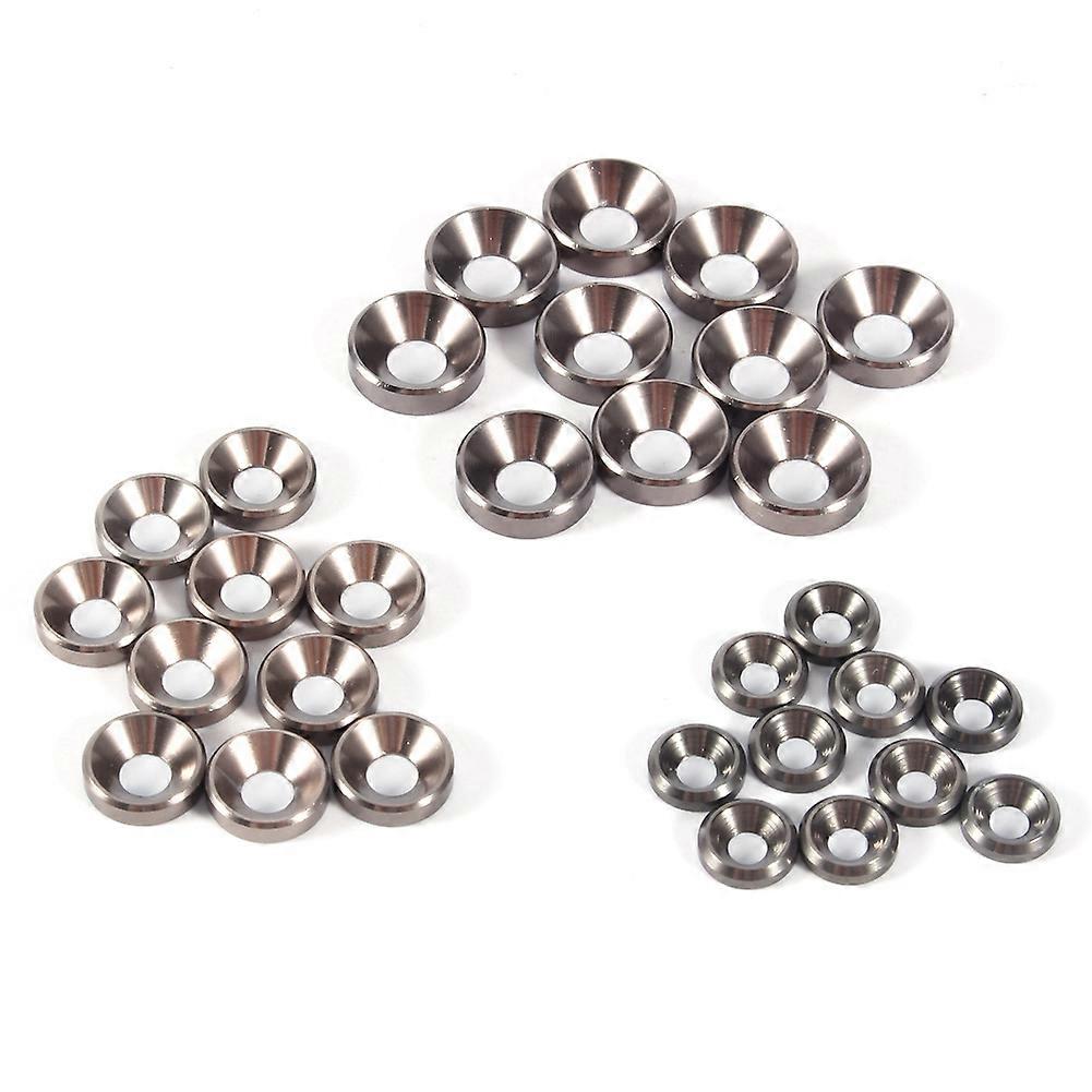 10Pcs M5 Titanium Gray Anodized Aluminum Countersunk Washers