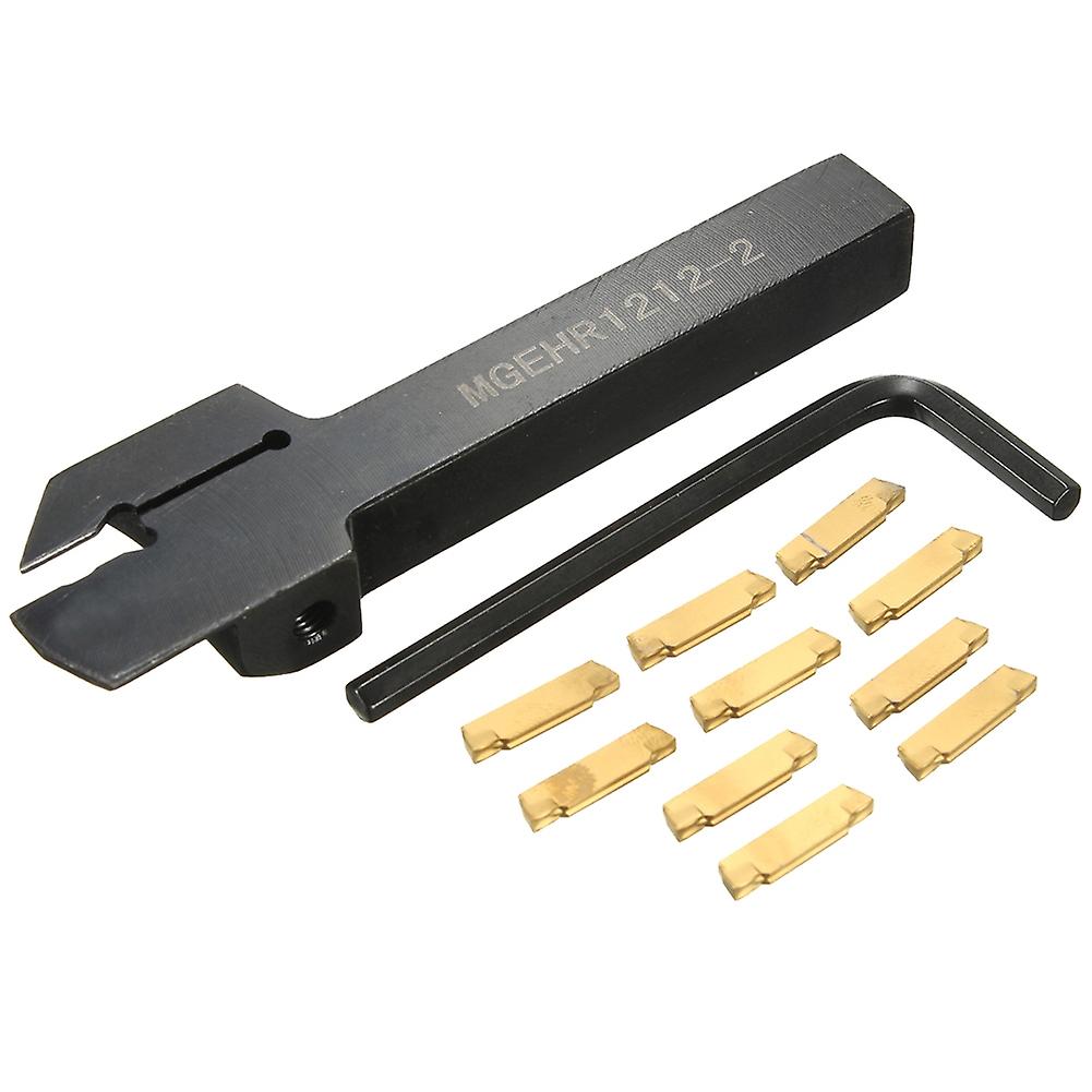 ZHOUBA MGEHR1212-2 12x100mm Lathe Grooving Tool Holder+MGMN200 Carbide Inserts Set