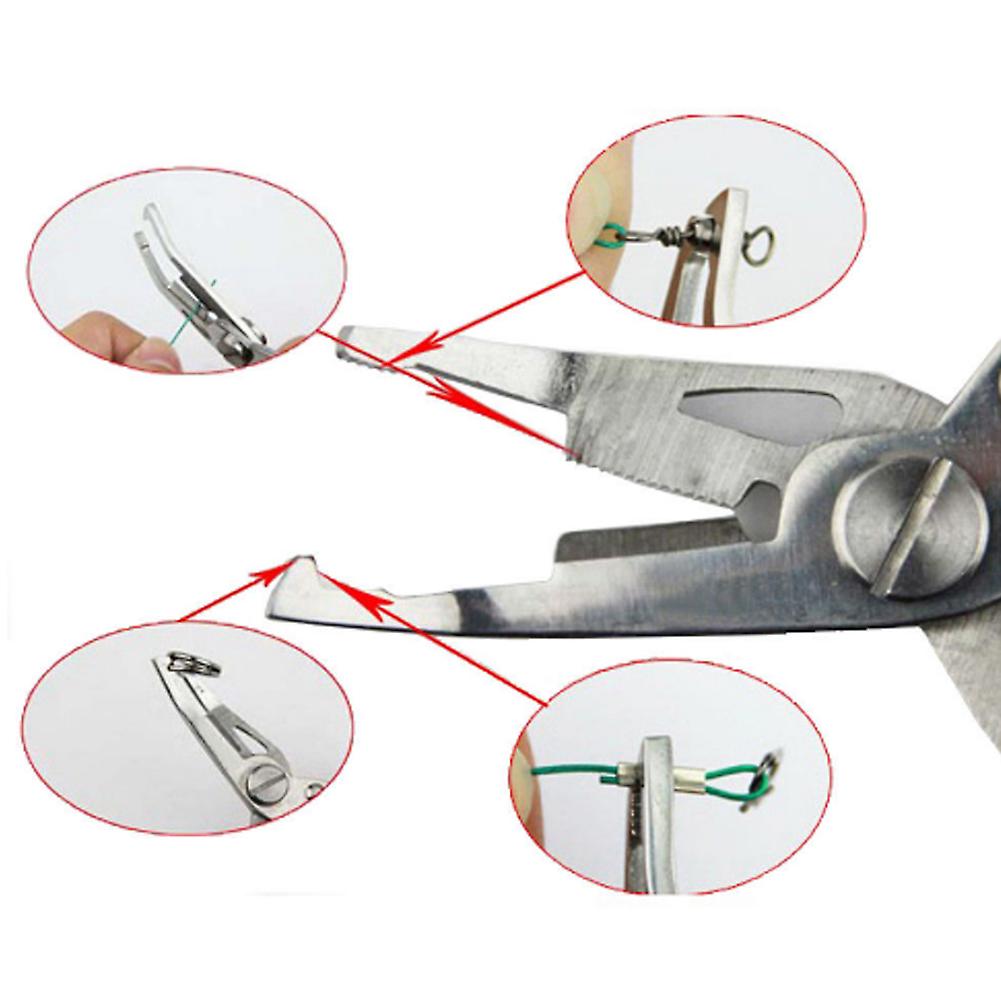 Multi functional Multi Function Fishing Pliers Scissor Line Cutter Hook Remover Tackle Tool