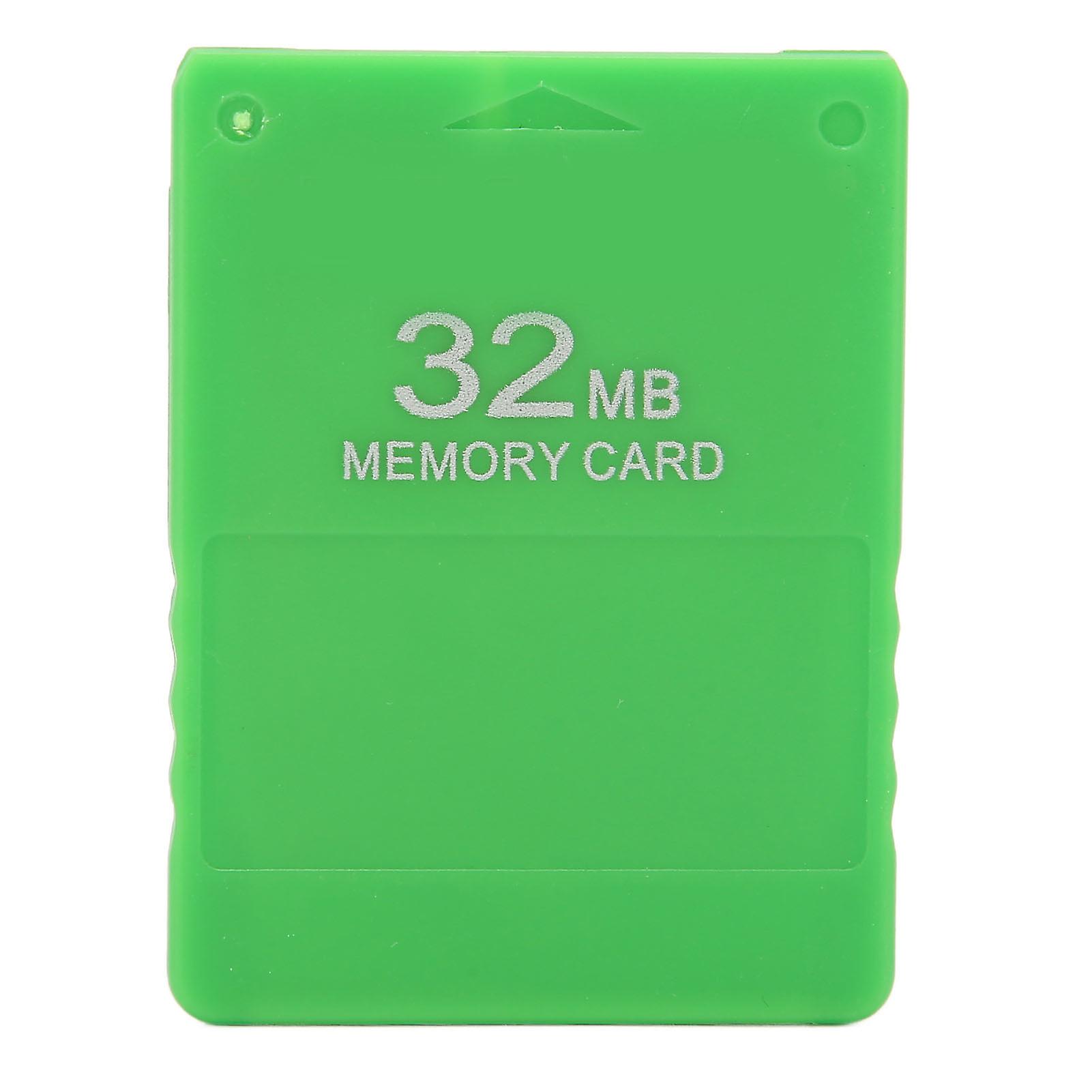 32MB Game Memory Card High Speed FMCB 1.966 Memory Card Data Storage Memory Card for PS2Green
