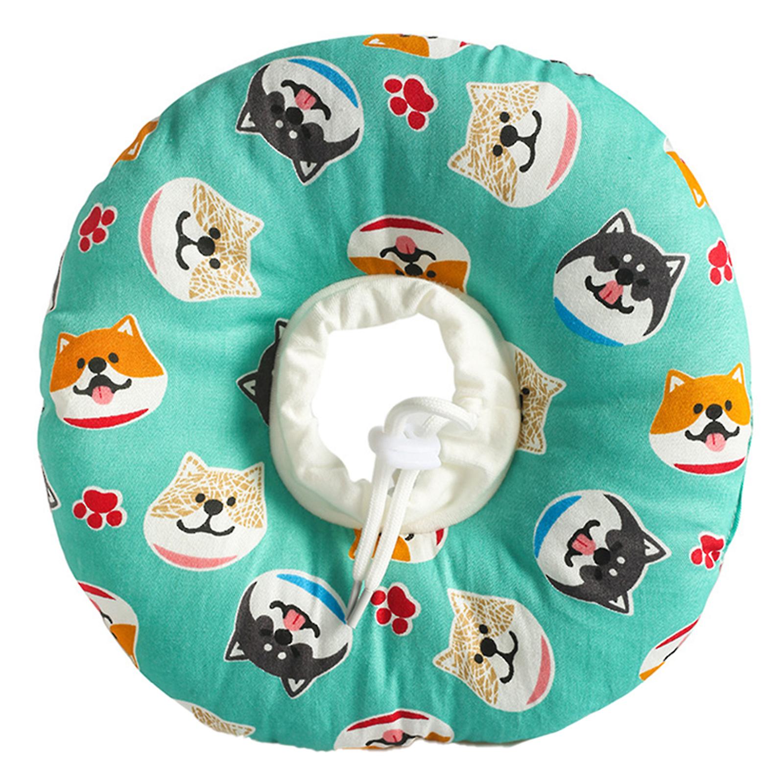 Adjustable Cat Recovery Collar Soft Plush Elizabethan Collar with Movable Buckle Protective Cone