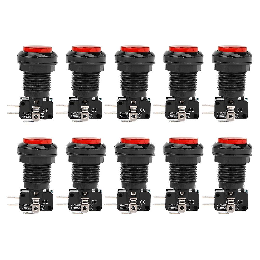 10pcs BERM Push Button Control Switch Self&#8209;Reset 250V for Game Consoles Crane Machine BEM&#8209;Y33