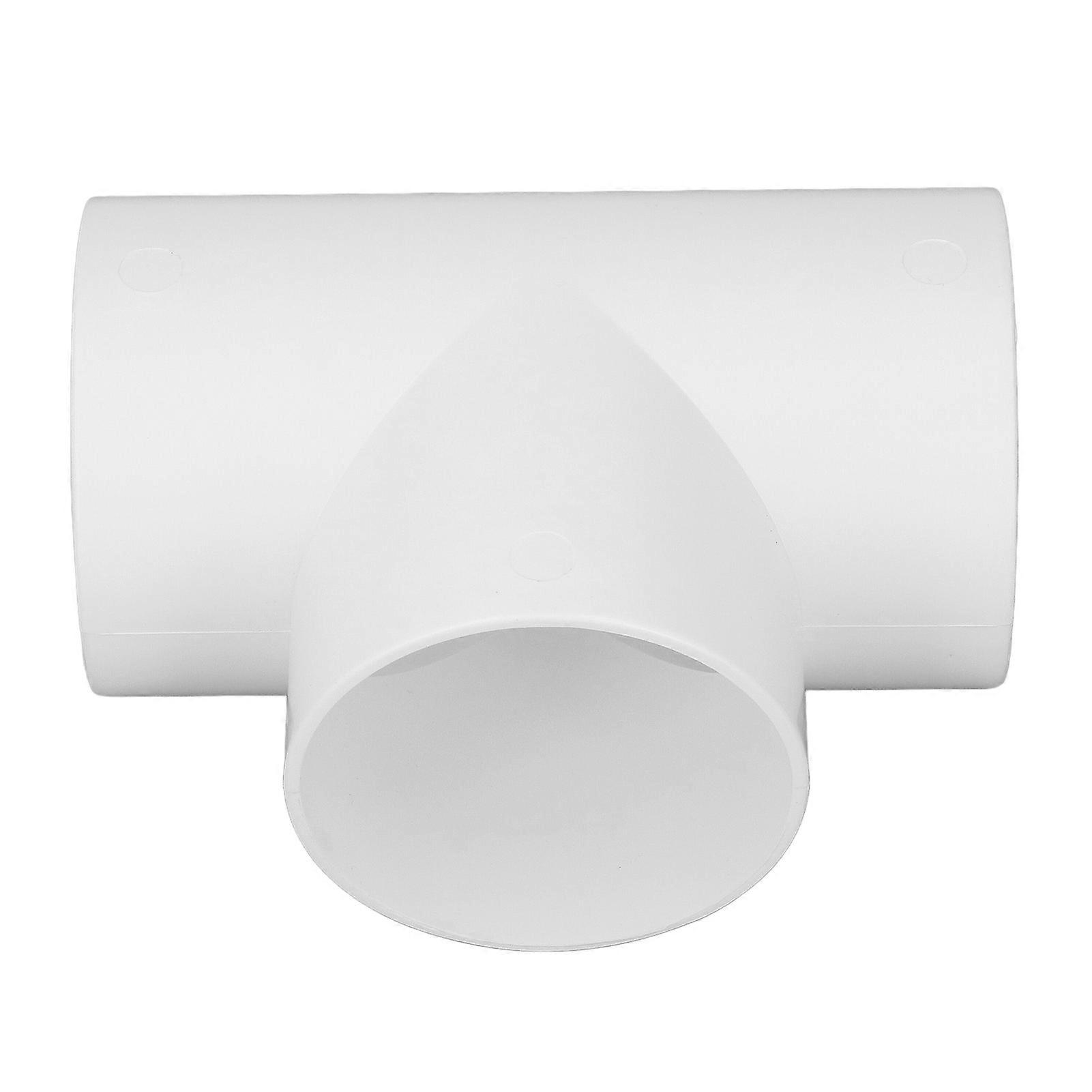 3 Way Duct Connector Corrosion Resistant PVC T Shape Round Pipe Fitting 3 Holes Hose Adapter Splitter 6in
