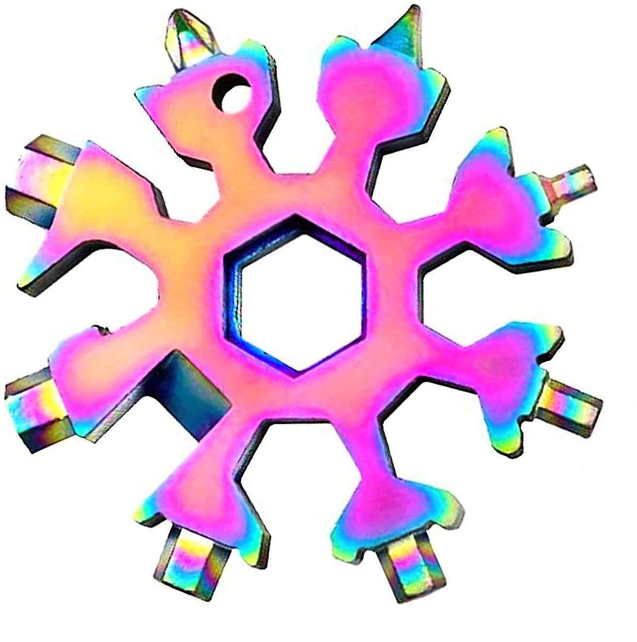 Snowflake Multi-Tool 18 en 1 Snowflake Tournevis Almighty Tool Bouteille portable en acier inoxydable Ope