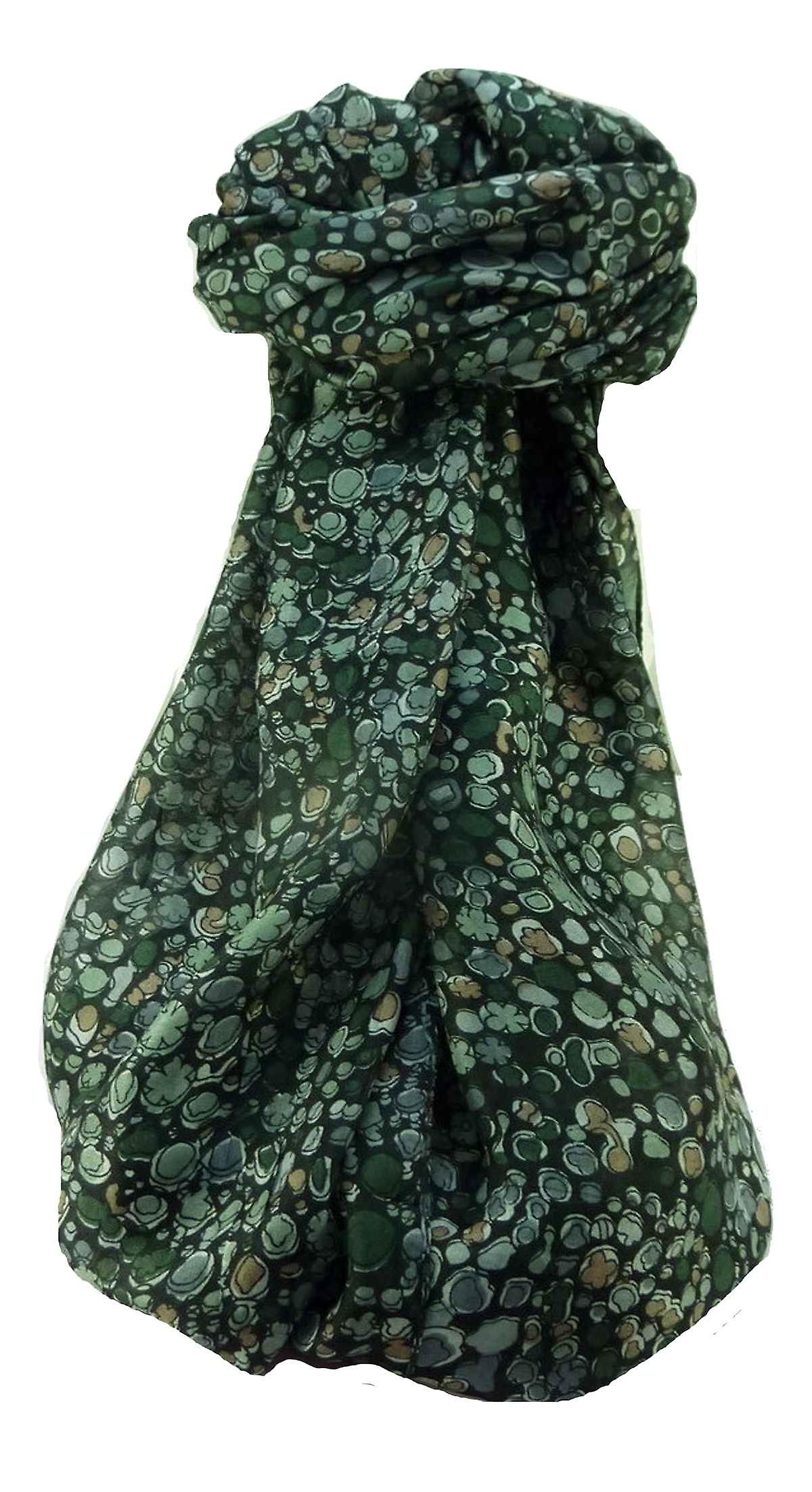 Mulberry Silk Contemporary Long Scarf Sandeep Green by Pashmina & Silk