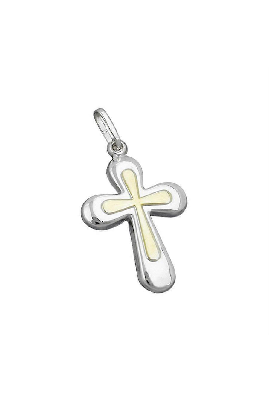 Pendant Cross Bi-colour Silver 925 - Gl91336