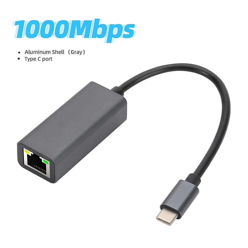 1000Mbps USB Type C Ethernet Adapter Network Card USB C To RJ45 Lan Gigabit Ethernet Internet Cable For MacBook PC Windows XP 7 8 10 Android