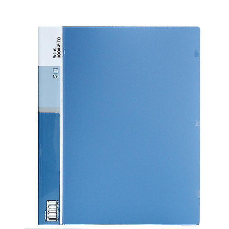 Binder With Plastic Sleeves (navy Blue, 1 Pack), 30-pocket Bound