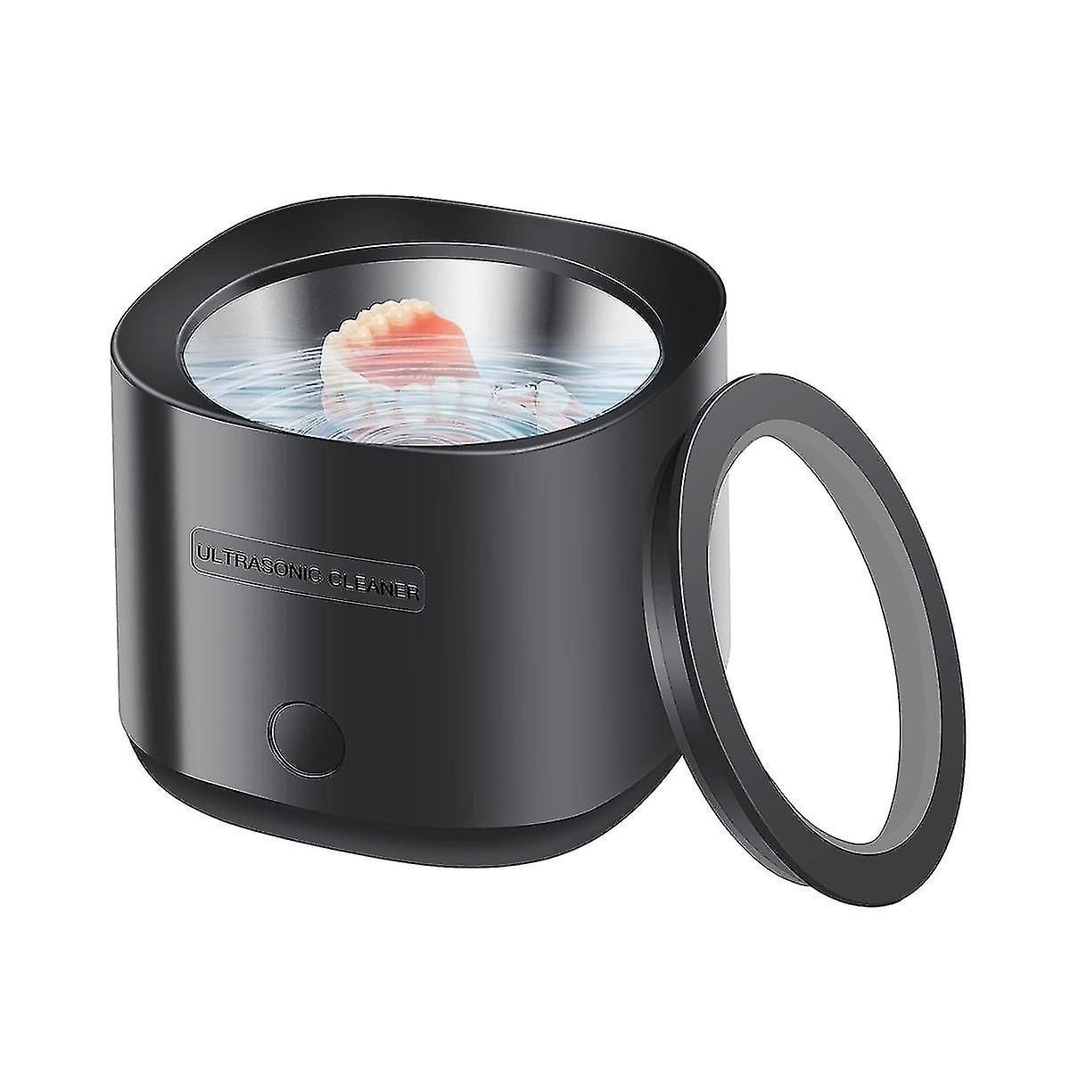 قابس الاتحاد الأوروبي ، منظف بالموجات فوق الصوتية 30 واط لأطقم الأسنان ، المجوهرات ، التجنيب ، منظف التجنيب بالموجات فوق الصوتية المحمولة