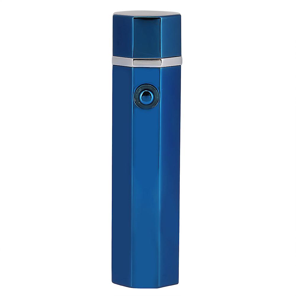 Windproof Lighter USB Rechargeable FlamE less Electronic Pulse Cigarette Lighter(Blue)