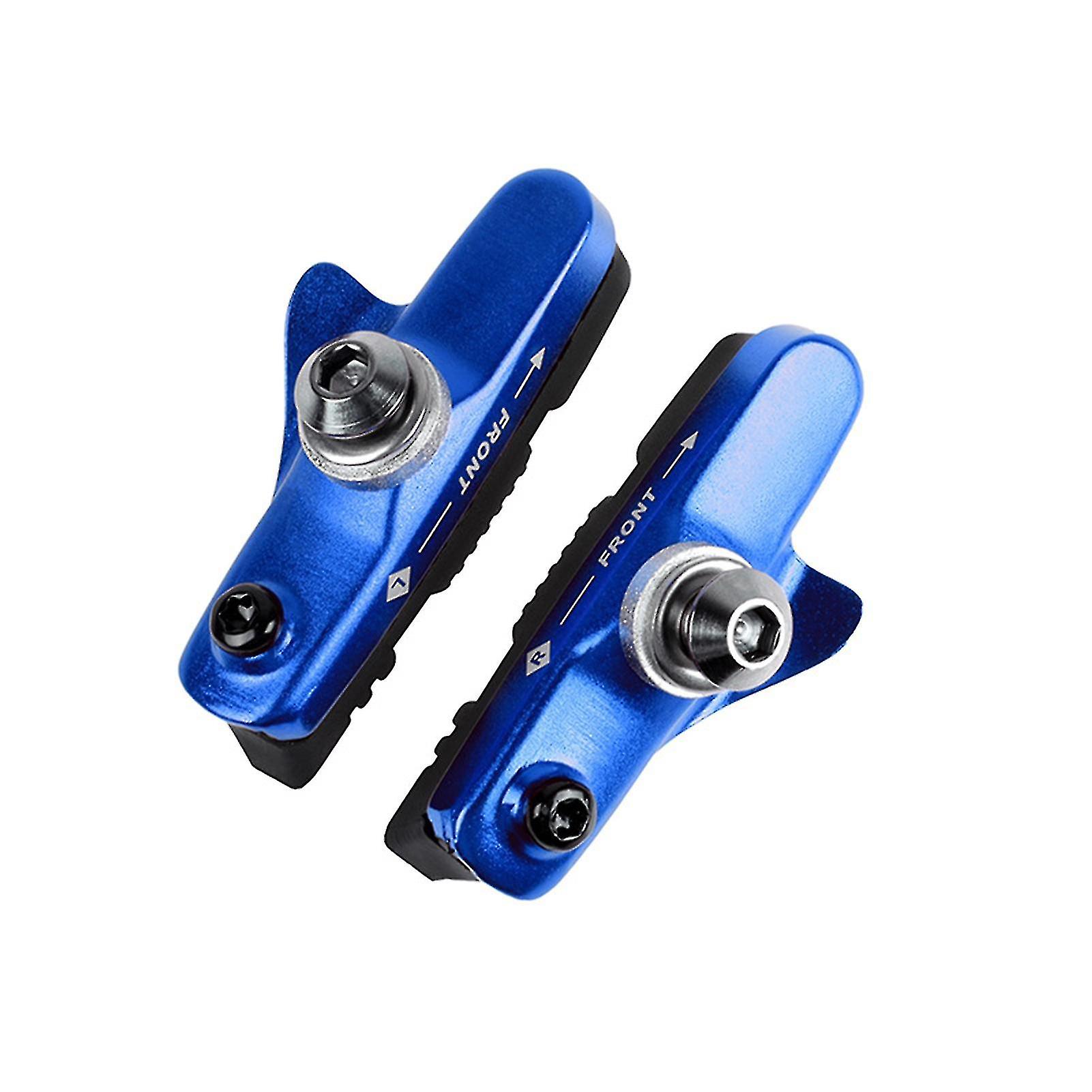 1pair Silent Brake Pads With Limit Line Widen Mud Trough Bicycle Parts Road Bike V-brake Rubber Pads Cycling Equipment