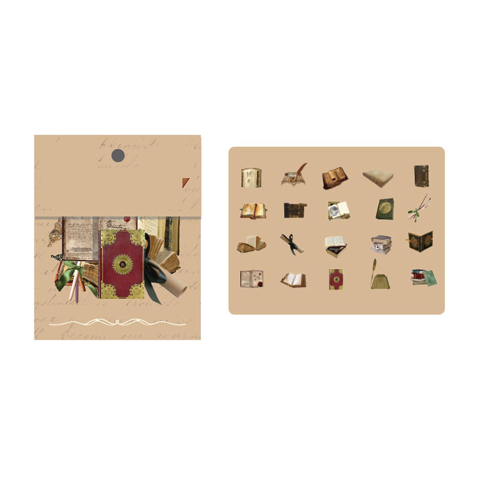 40pcs Vintage Romantic Stickers Quicksand Series PET Delicate Patterns Nostalgic Decals for Diary Notebook Book