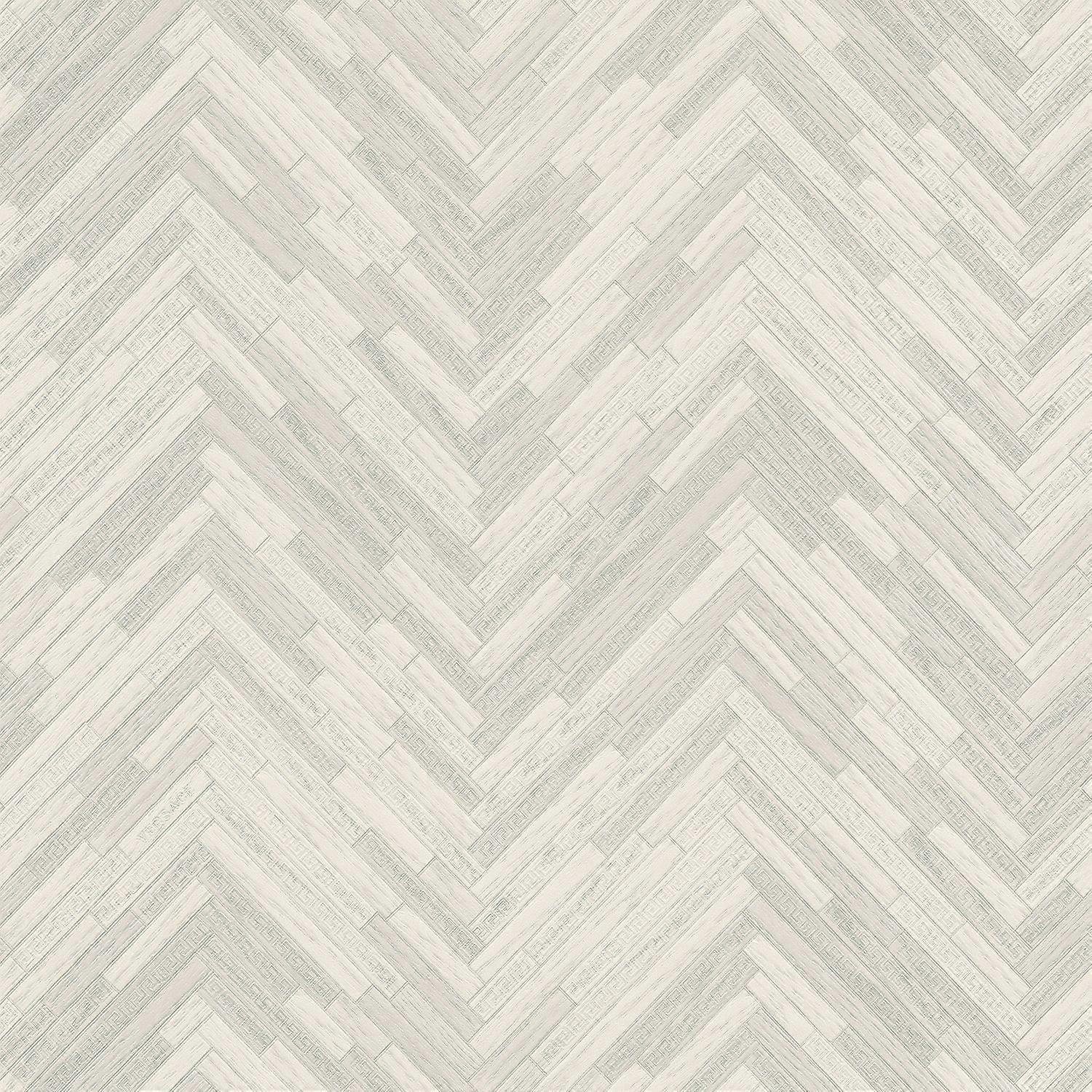 Nature non-woven wallpaper wall Profhome 370511-GU slightly textured with chevron pattern matt grey white