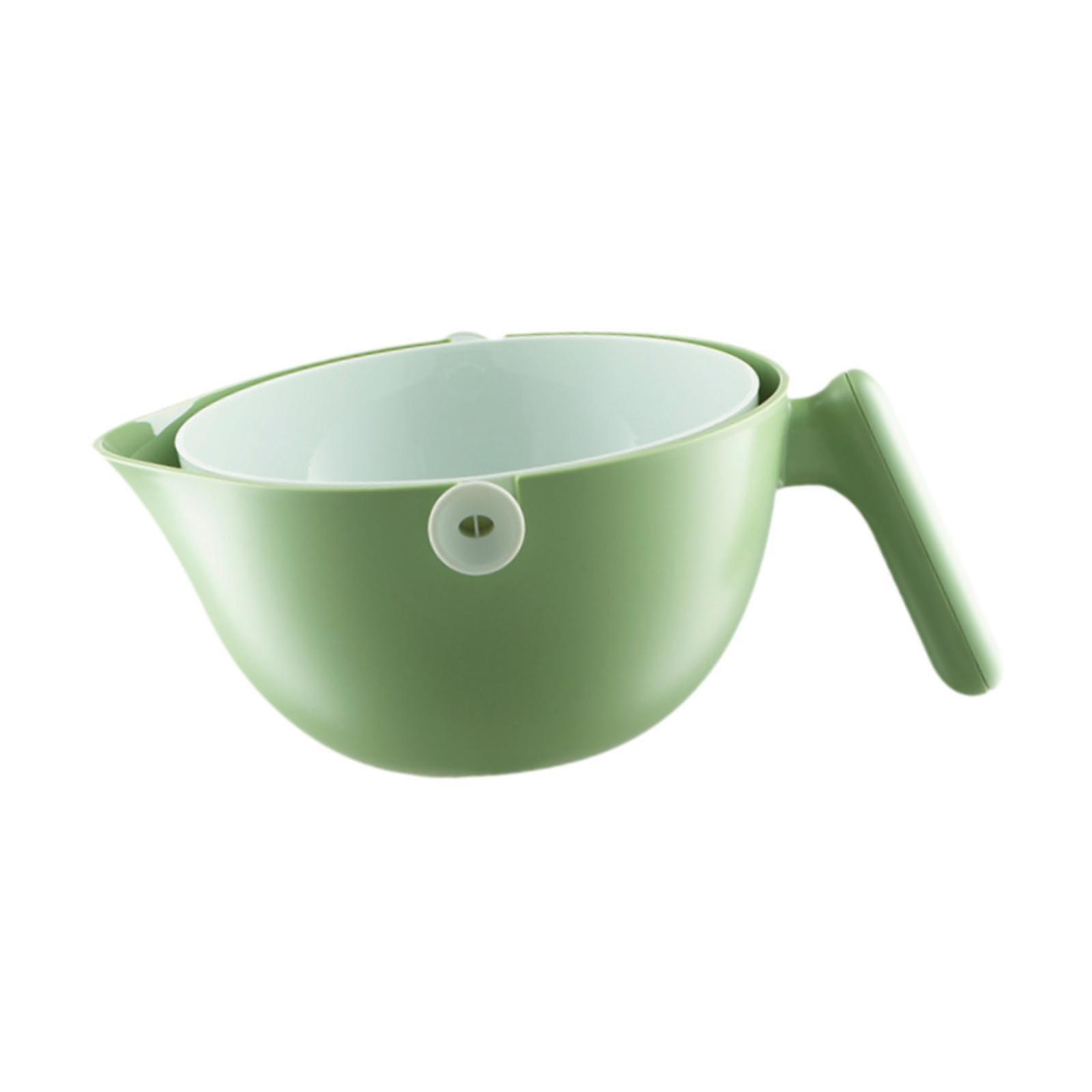 Gemüsewaschkorb 2 Schicht stabil für Obst Getreide Spaghetti grün