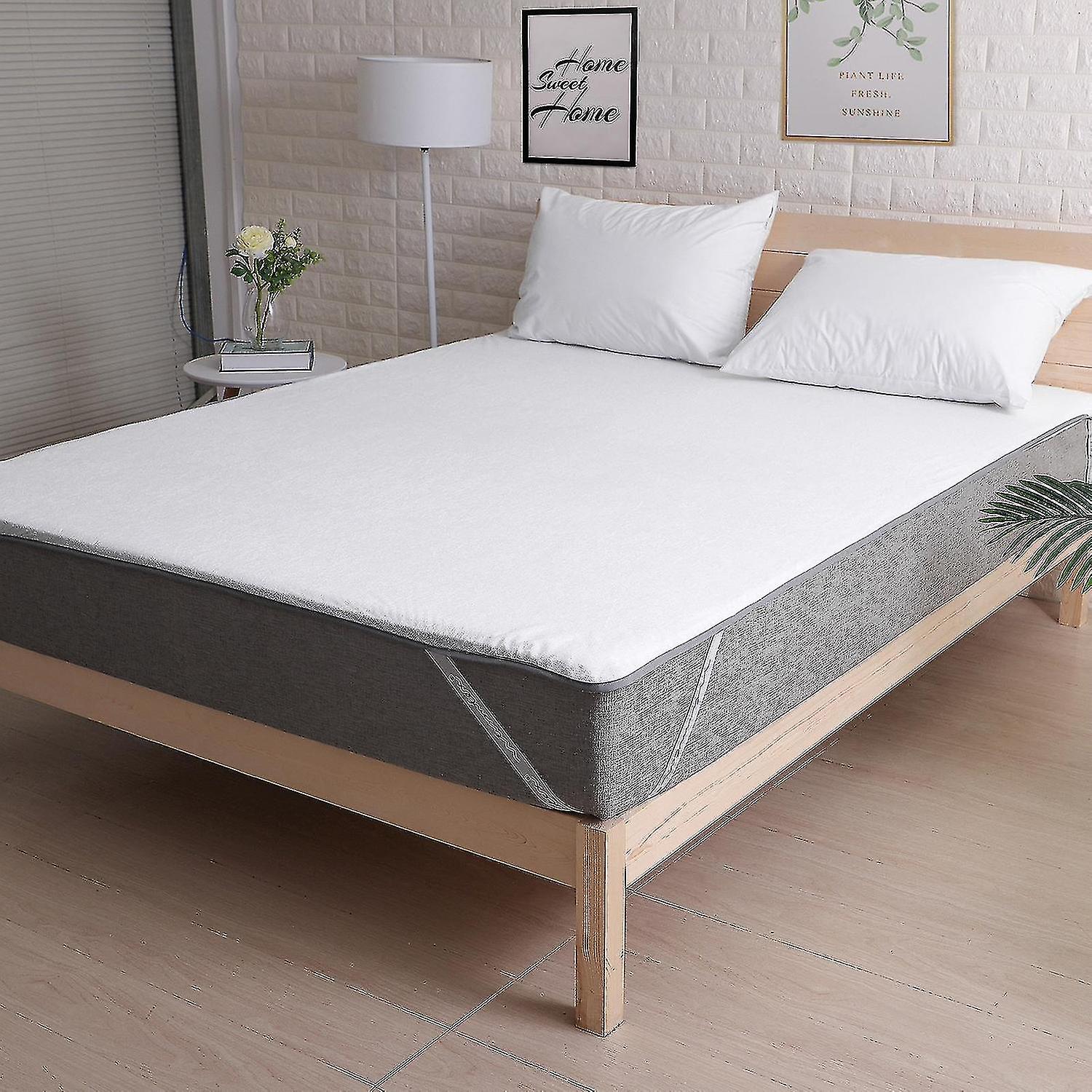 Waterproof Mattress Protector 120 X 200 Cm Breathable Mattress Topper, Anti-mite