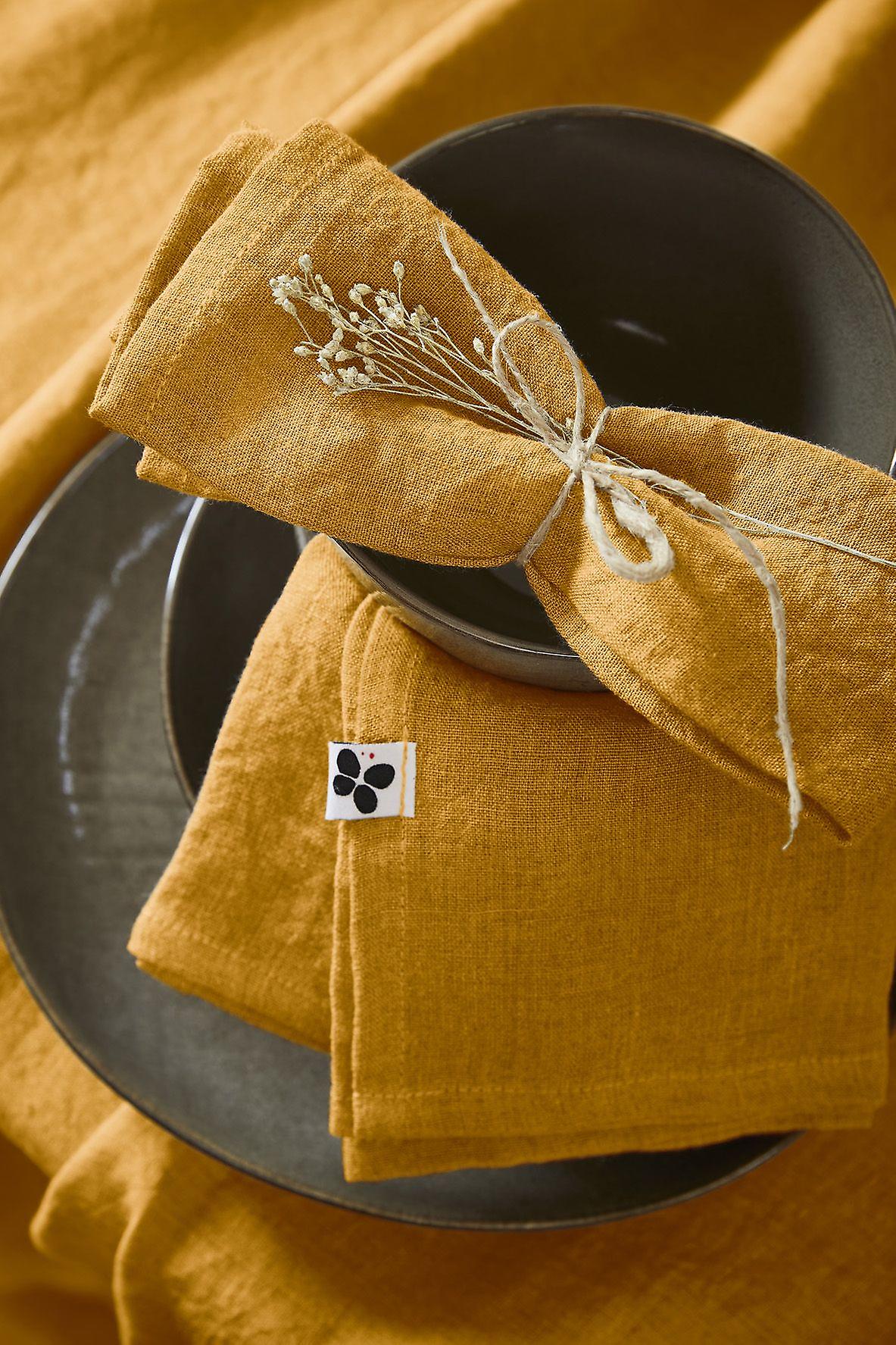 3 Napkins 40 x 40 cm SOLINE Honey
