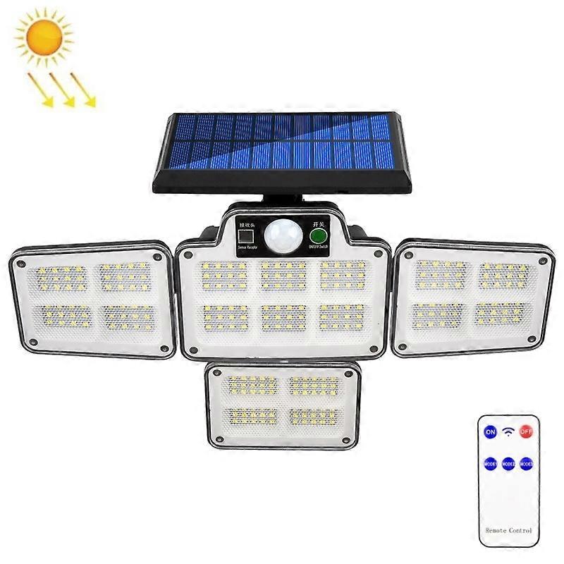 4-Head Rotatable Solar Wall Light, Spec: 228 LED with RC 228 LED with RC