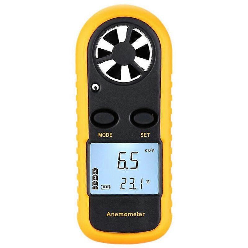 Mini Digital Anemometer LCD Windgeschwindigkeit Luftgeschwindigkeit Temperatur Messung mit Hintergrundbeleuchtung