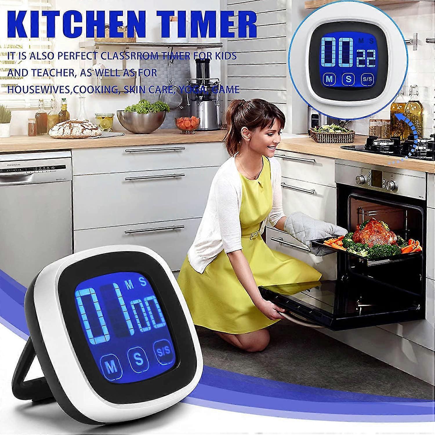 Kitchen Timer for Cooking LCD Touch Screen Classroom Timer for Kids ...