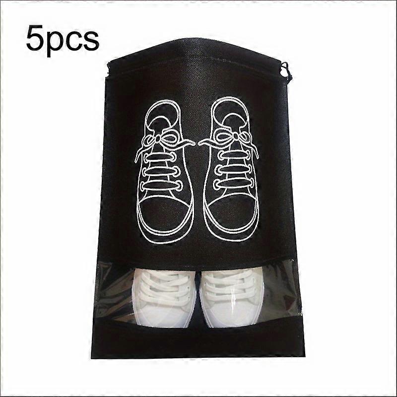 5pcs Premium Shoe Storage & Travel Bags - Closet Organizer, Non-woven, Dustproof, Hanging, Portable, Space-Saving Design for Easy Access & Classificat