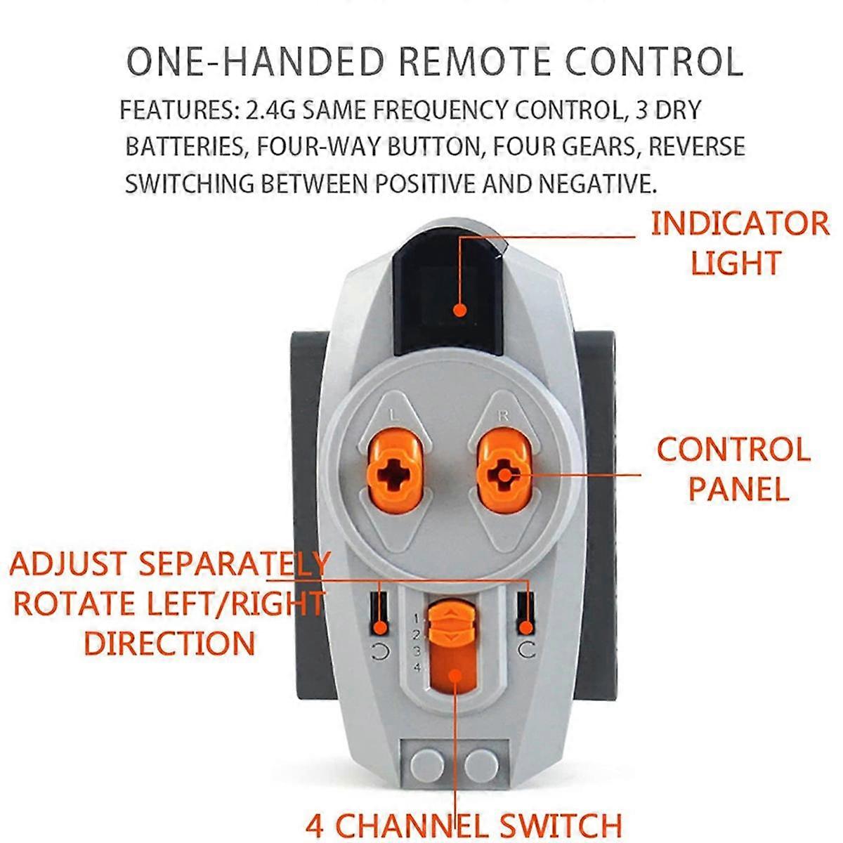 Ensemble de fonctions d'alimentation Moteur L Servomoteur Boîtier de batterie Télécommande de vitesse IR Récepteur Blocs de construction Style A