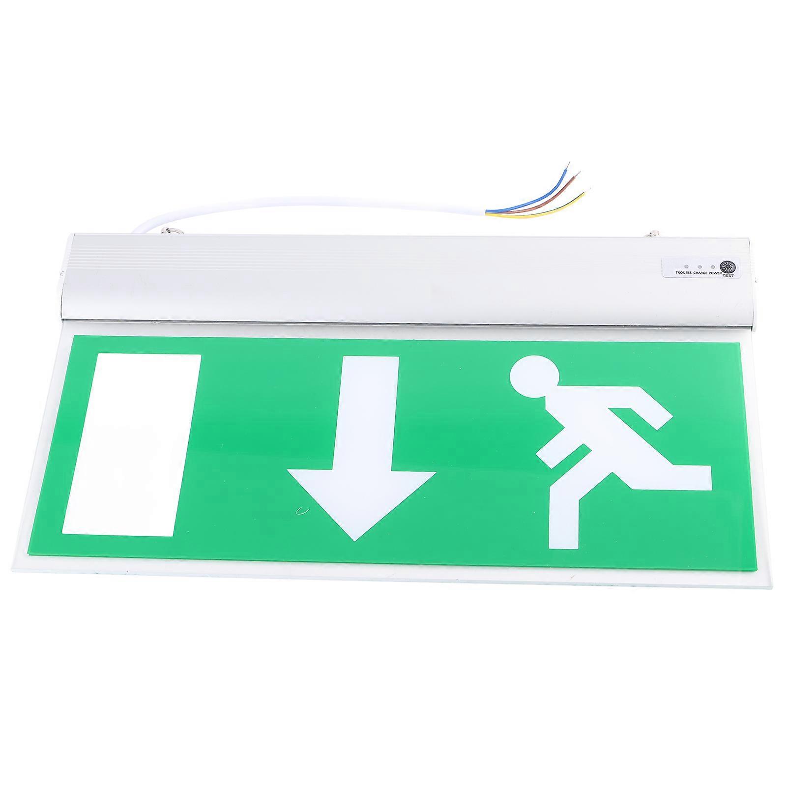 Acrylic Led Emergency Exit Lighting Sign Safety Evacuation Indicator Light 110220v