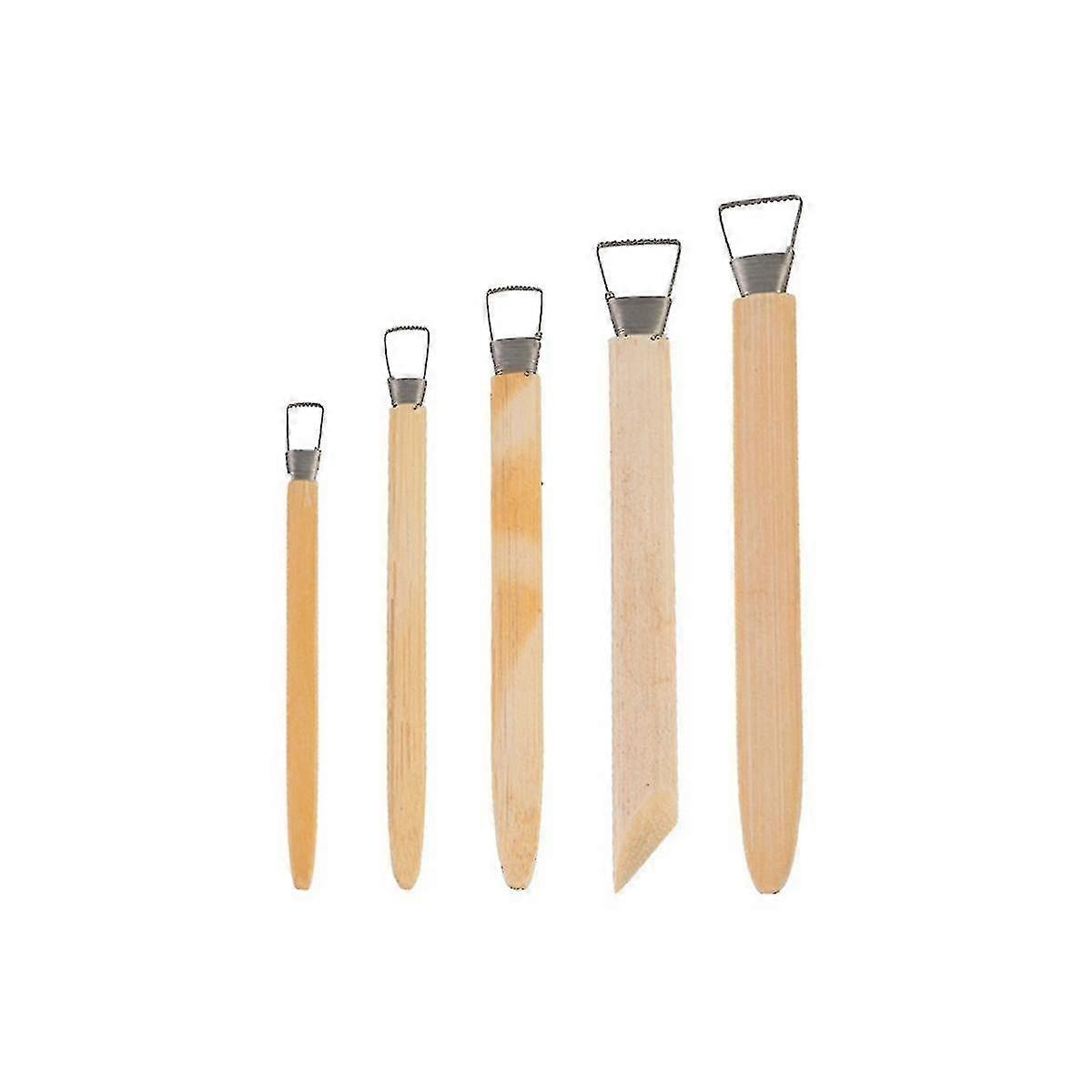 5Pcs/Lot Professional Bamboo Polymer Clay Tools Pottery Ceramic Scraper Modeling Carved Sludge Scul