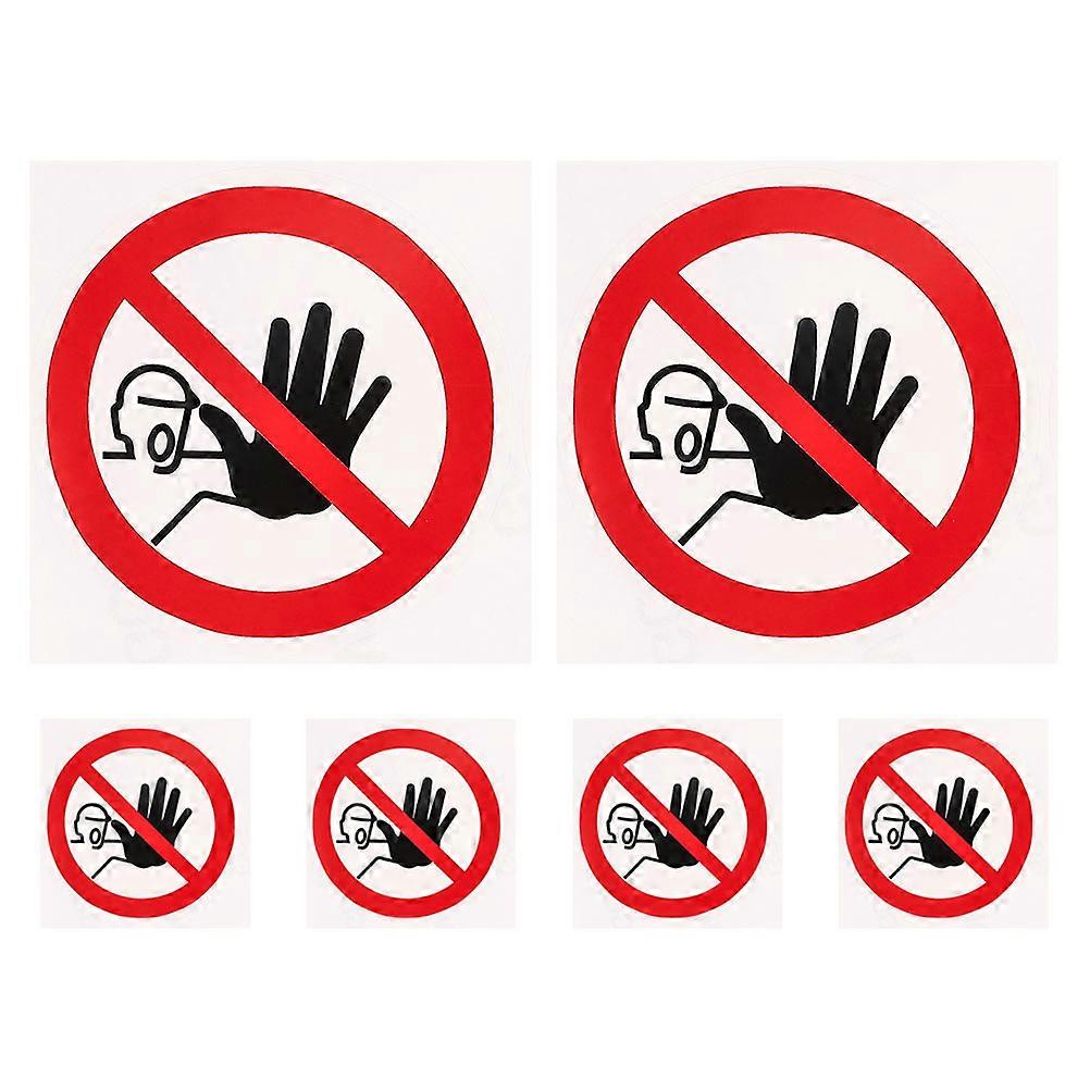 6pcs No Entrance Stickers Safety Warning Sign Stickers No Admittance Warning Labels