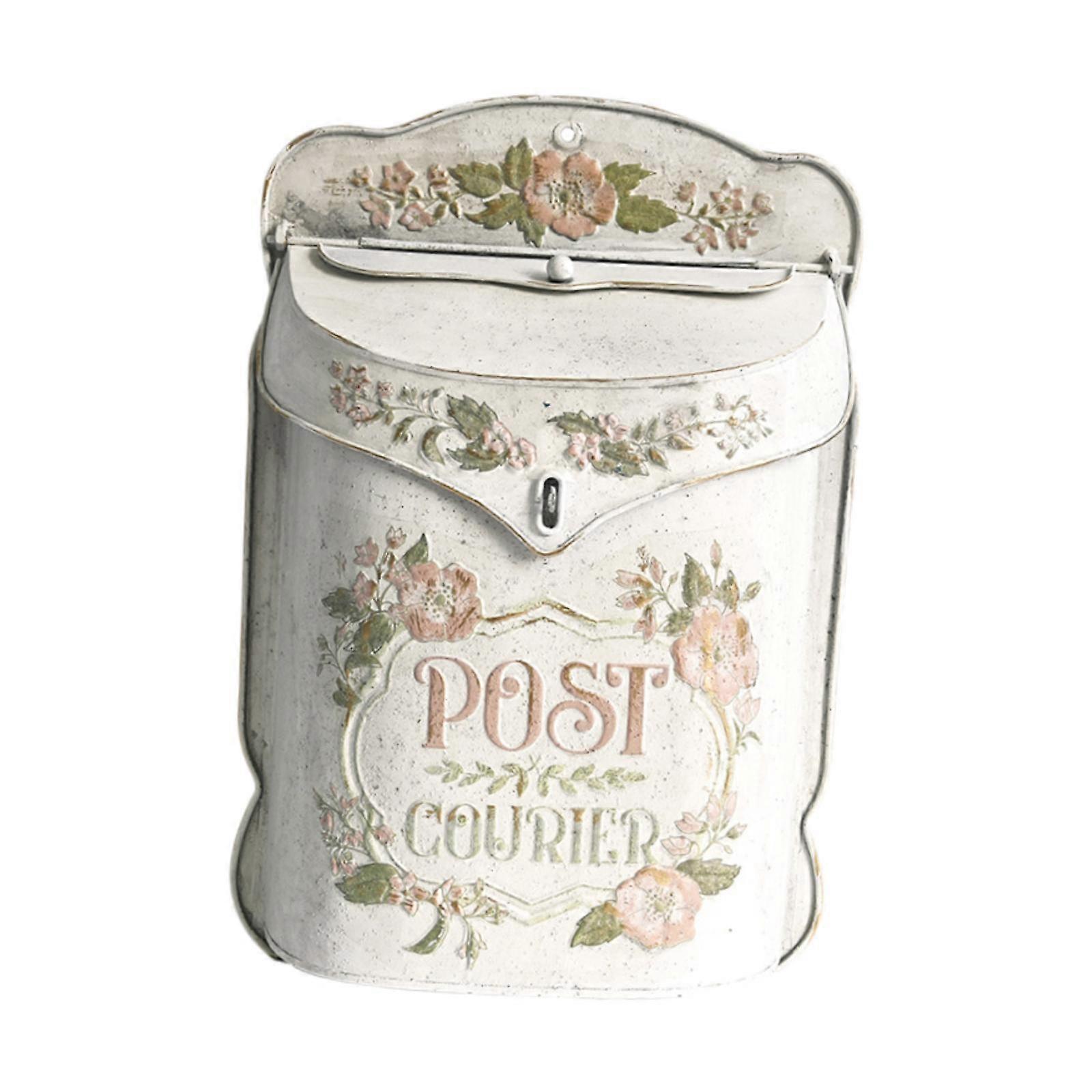 Vintage Mailbox Rustic Nostalgic Antique Mail Holder for Yard Outside Garden