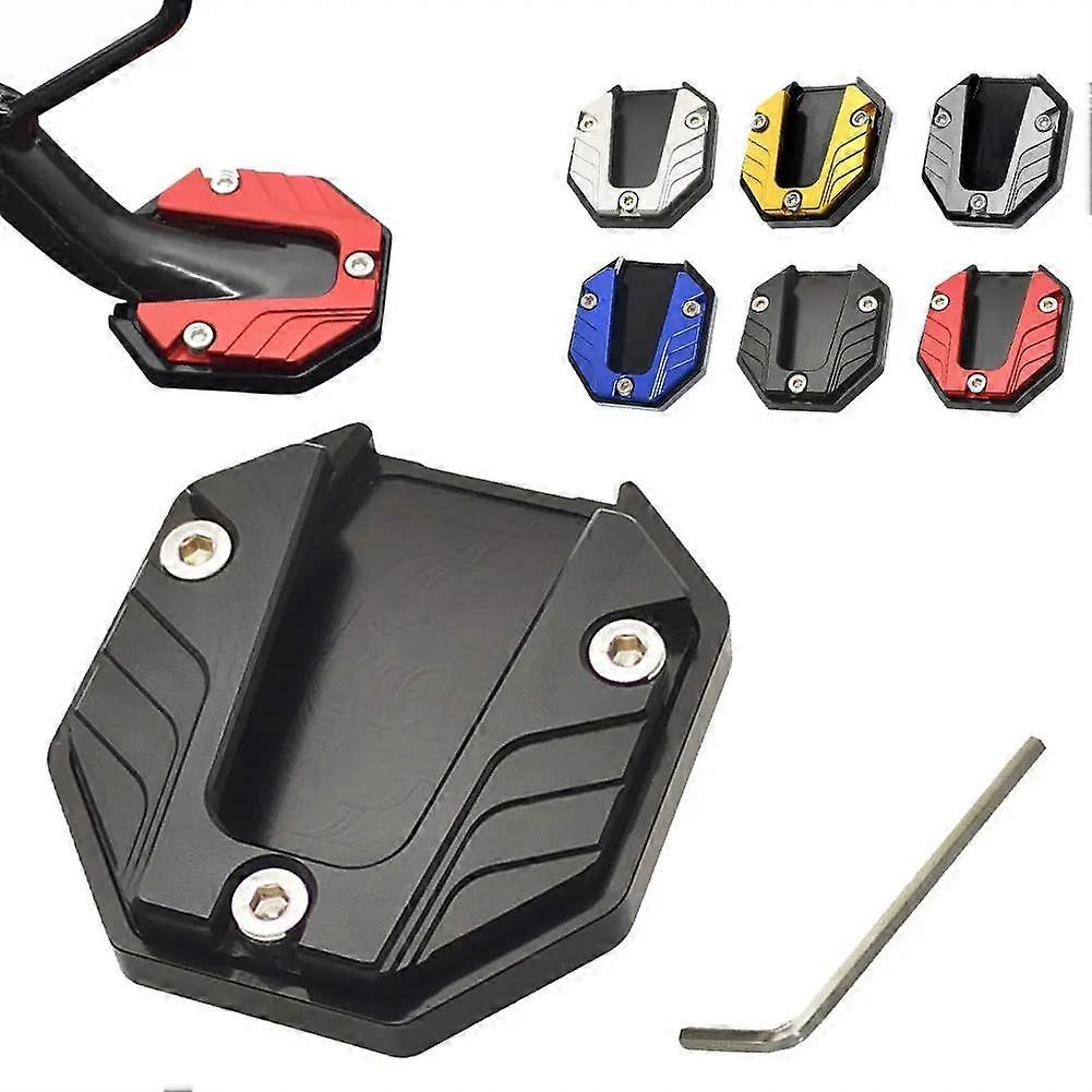 Universal Motorcycle Bikes Side Tripod Seat Kickstand Extender Foot Side Stand Extension Foot Pad Plate Bike Modified Leg Brace maxpower