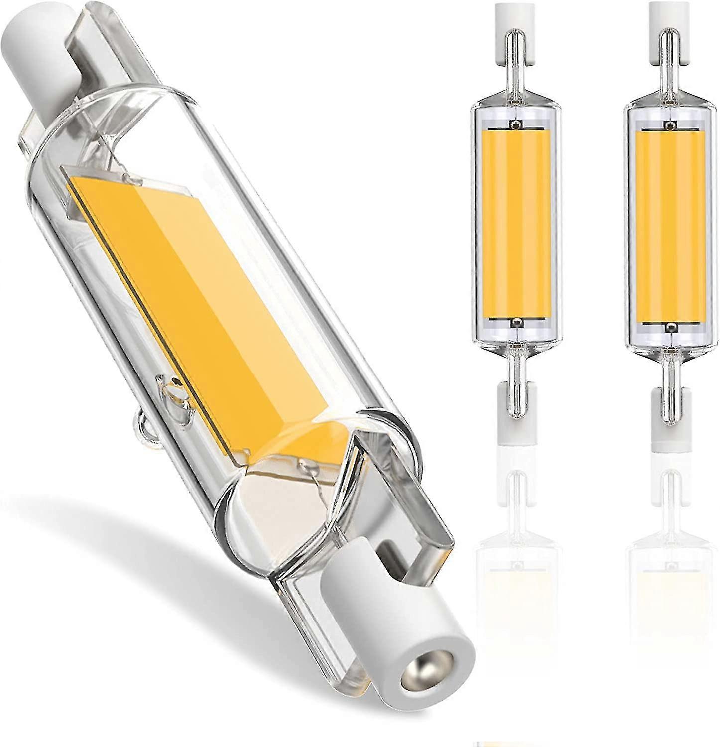 R7s LED-Lampe, 78 mm, dimmbar, 10 W, Warmweiß 3000 K, Lampe 1000 lm, 360-Grad-Licht, AC 220–240 V, 2er-Pack