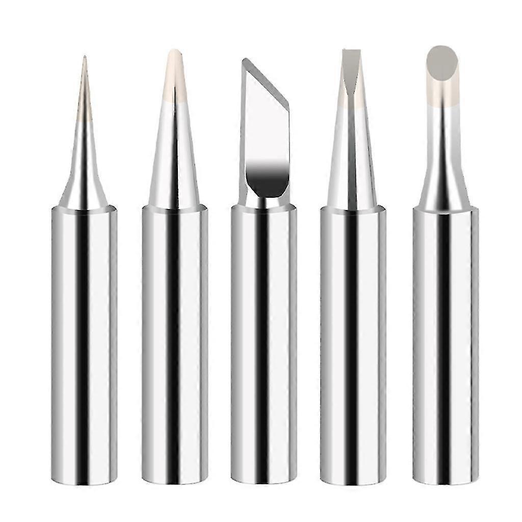 5 Pcs Durable Soldering Iron Tip Hot Bare Copper Soldering Iron Tip Set