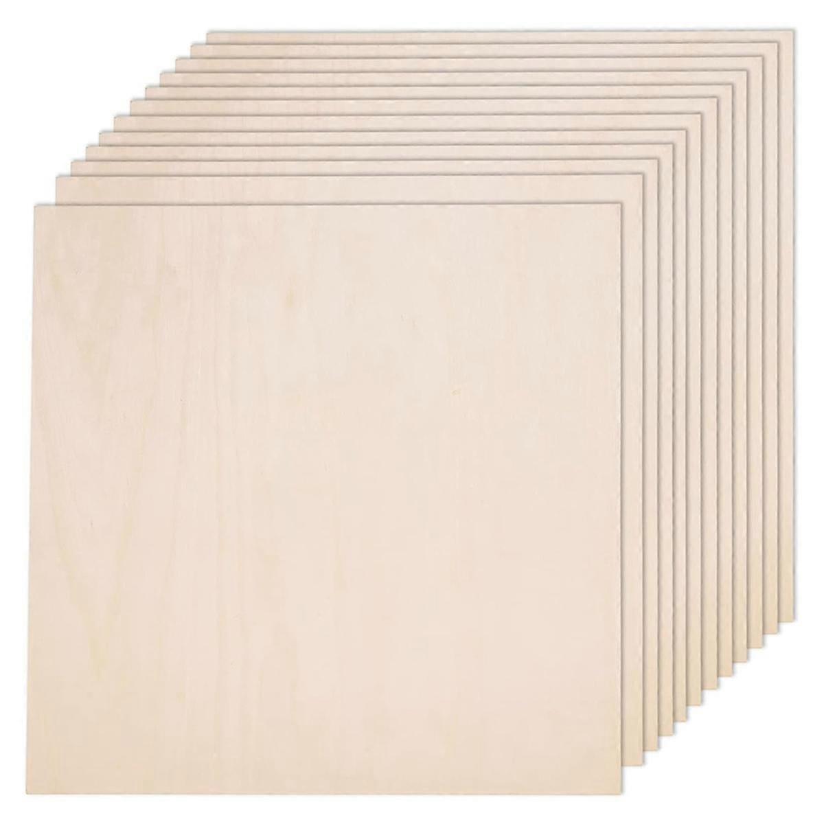 Basswood Board,Basswood Sheet Plywood Smooth Craft Wood Board for Laser Cutting,DIY Building Model 30x30x0.3cm