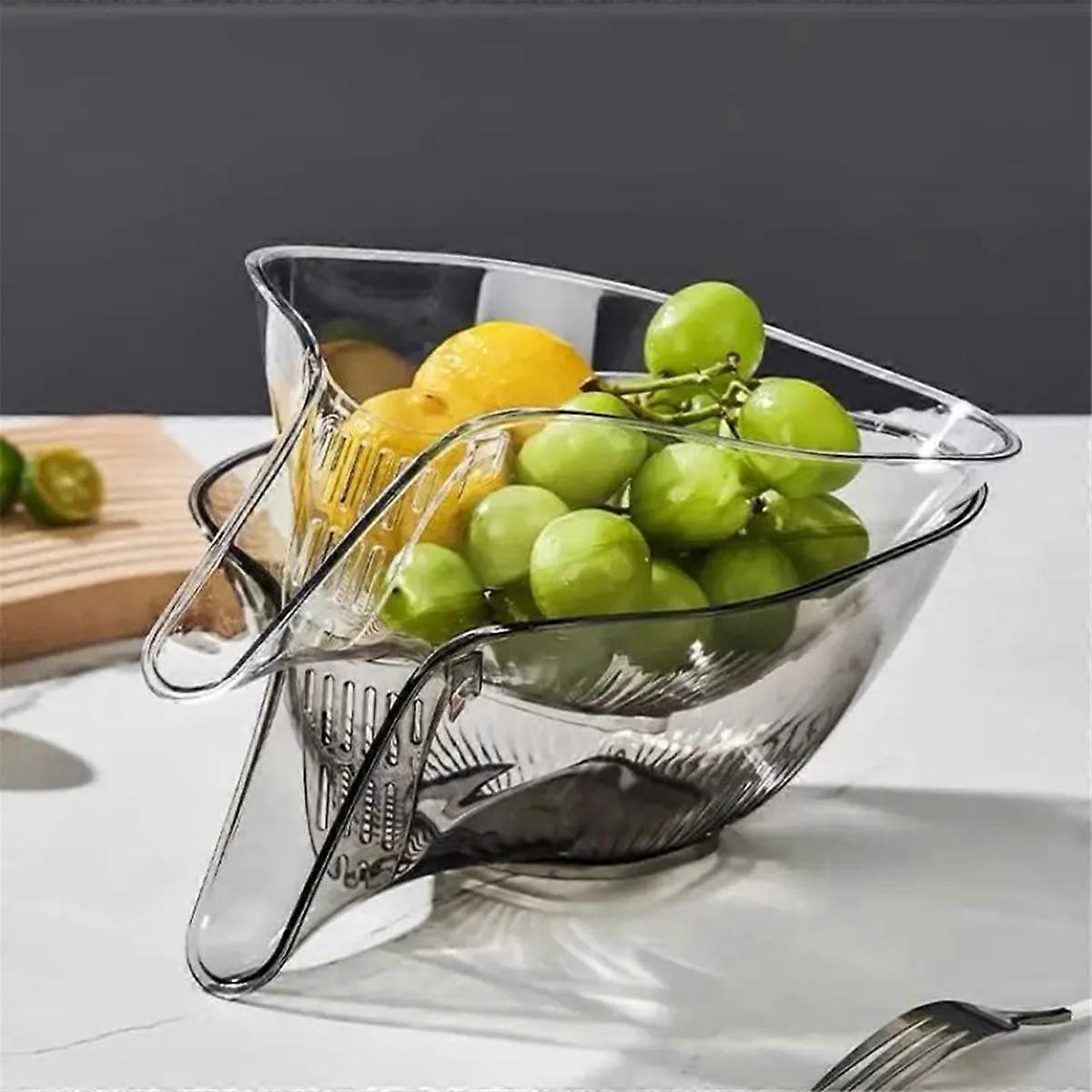 4 stk. avløpskurv kjøkkenvask avløpssil for frukt og grønnsaker tørr og våt separasjon vannoppvaskkum