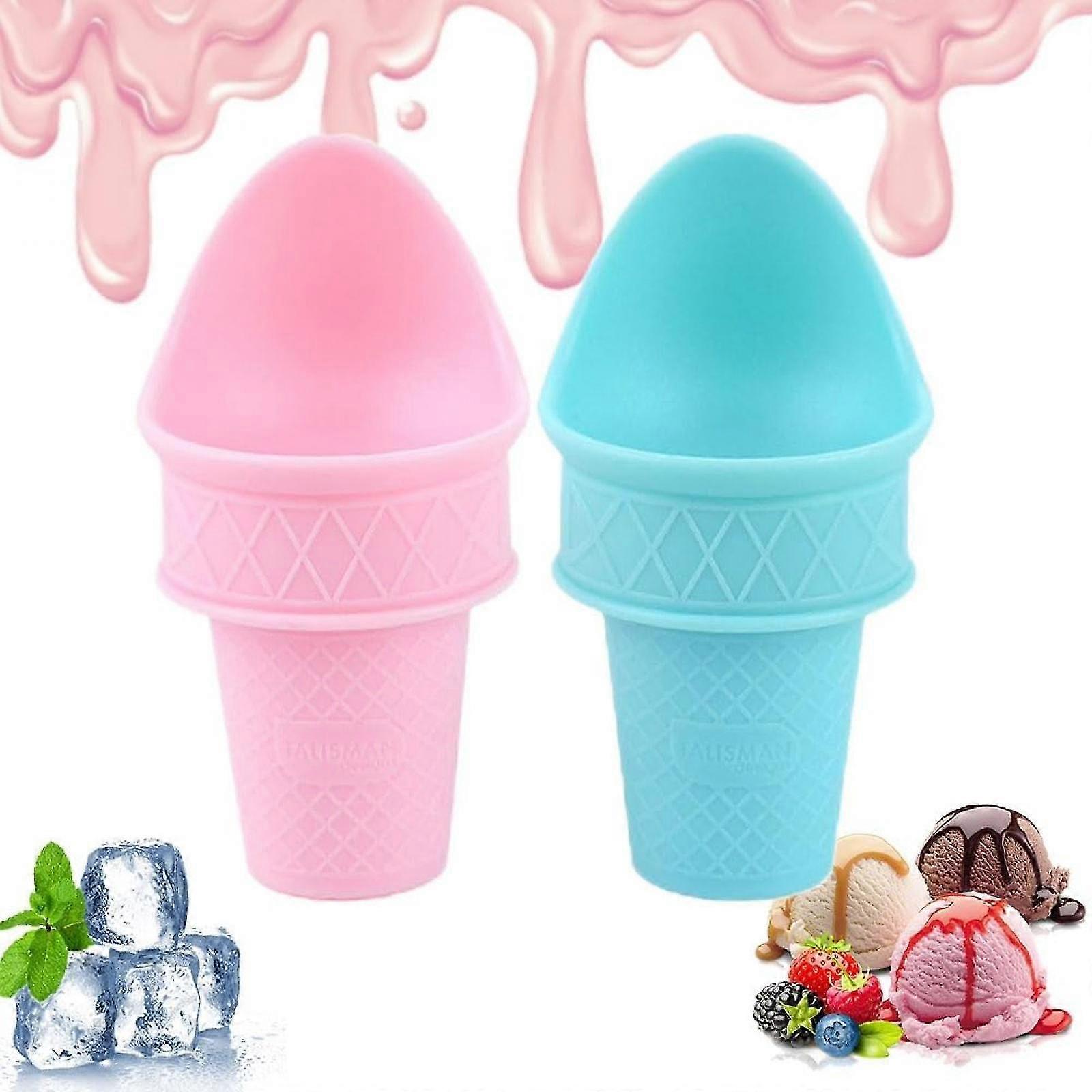 2024 NEW Ice Cream Cone Holder, Ice Cream Scoop, Ice Cream Cones Scooper, Plastic Ice Cream Cone Holder Mini Ice Ice Cream Snow Cone Rack, Reusable Fo