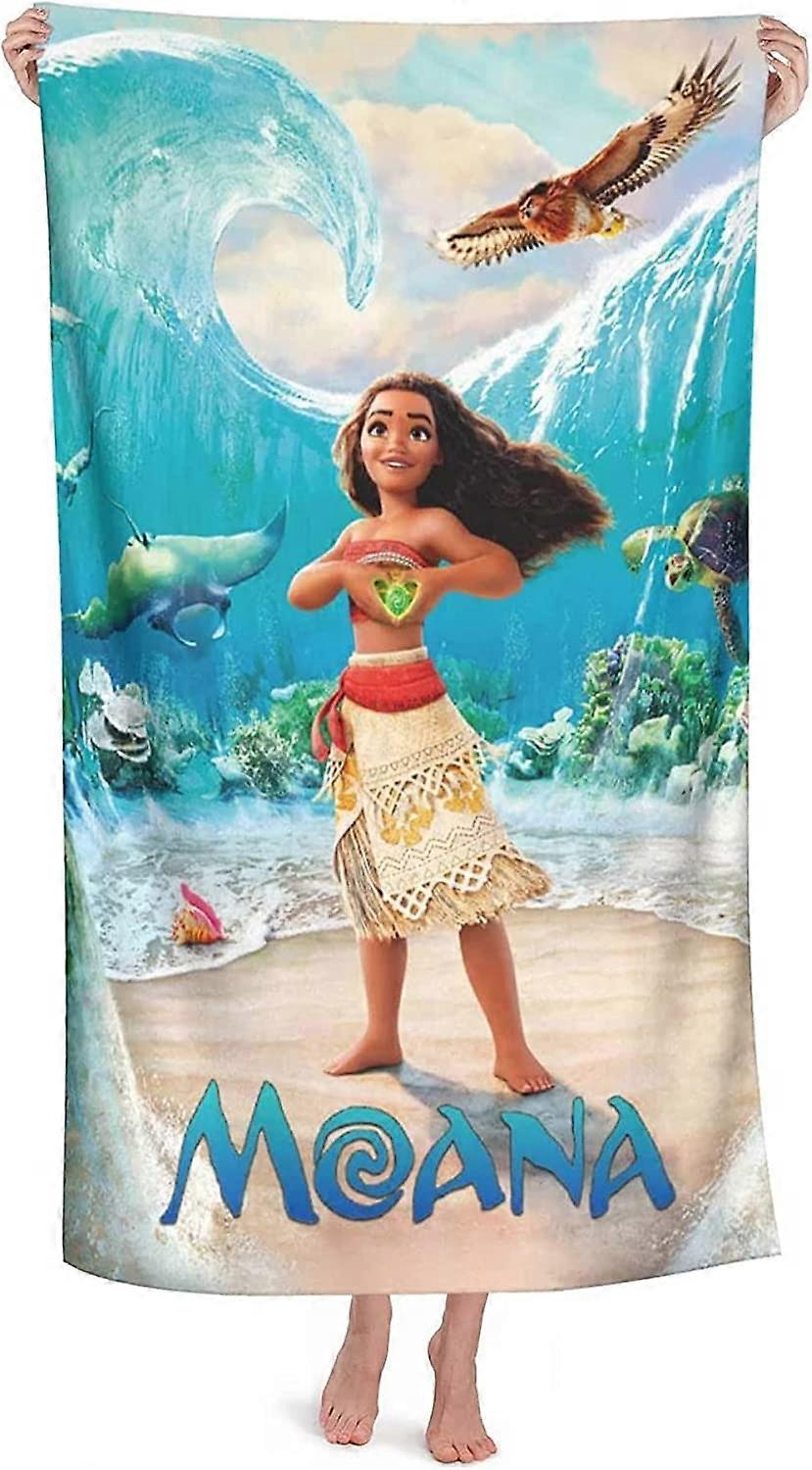 مناشف شاطئ موانا فائقة النعومة ، منشفة حمام أنيمي للأطفال بنمط موانا ، منشفة من الألياف الدقيقة ماصة للجنسين ، شاطئ و S-SYS24789