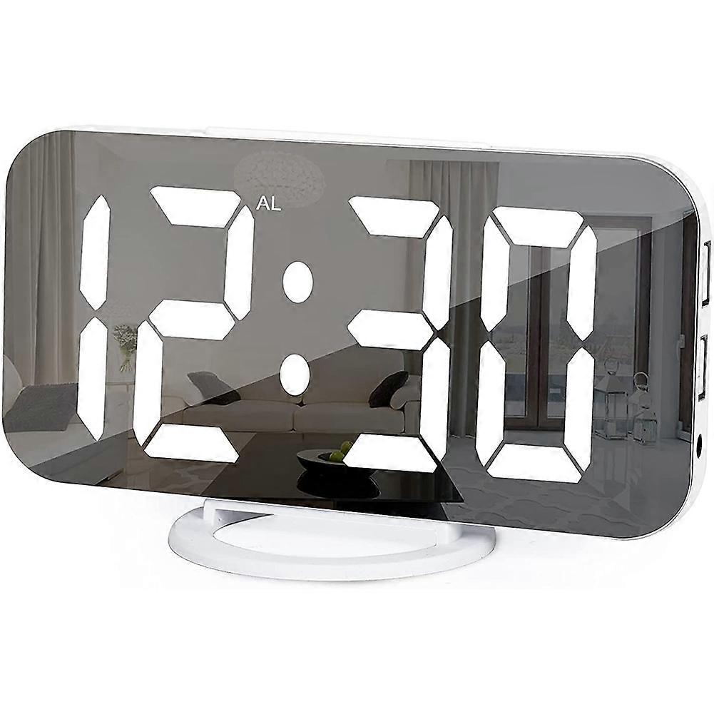 Digital Alarm Clock, LED Alarm Clock, Automatic Brightness Adjustment, Easy-To-Set Desk Clock for t