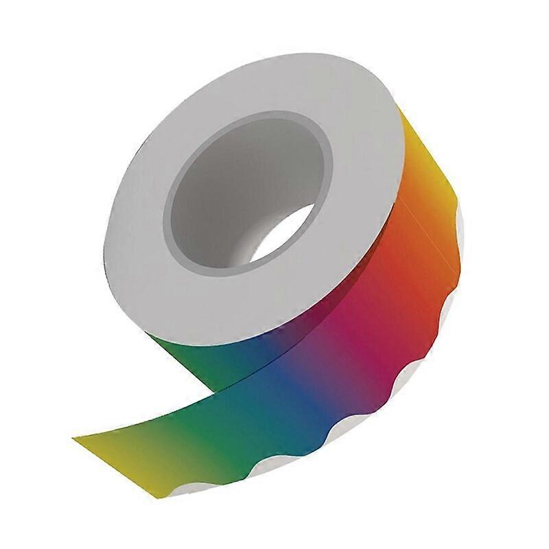 Rainbow Bulletin Board Stickers Colorful Straight Bulletin Border Trim Border Trim For Classroom Chalkboard Decoration
