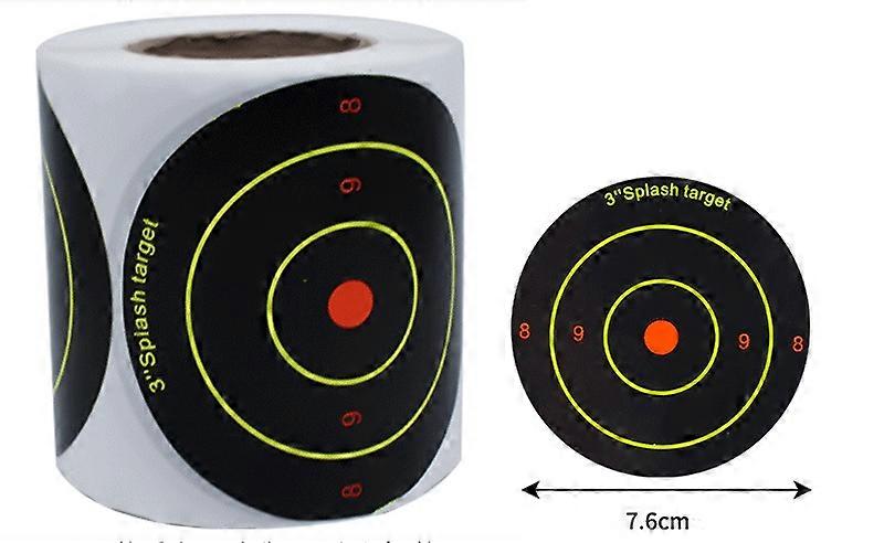Splatter Target Stickers 200pcs 3 Bullseye Adhesive Reactive Targets for Shooting with Fluorescent Yellow Impact Shooting Targe