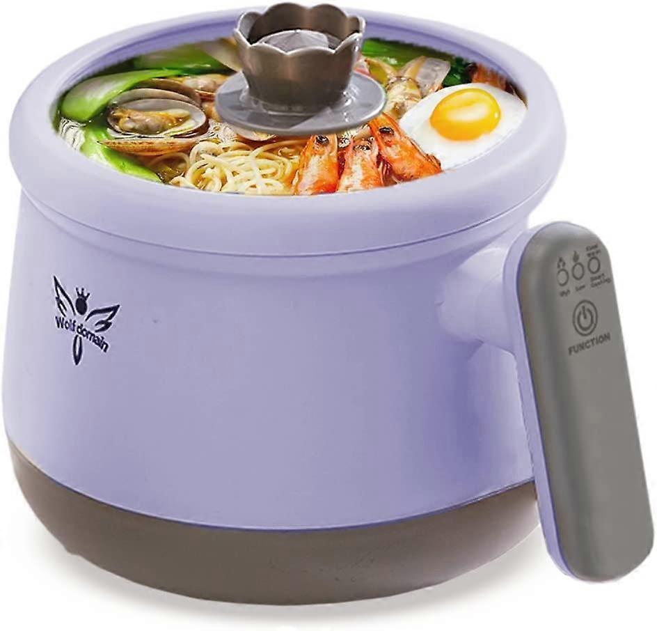 Smart Automatic Multi-function Electric Hot Pot 1.8L, Shabu Shabu Mini Non-Stick Hot Pot with Multi-Power Control, Electric Cooker with Tempered Glass
