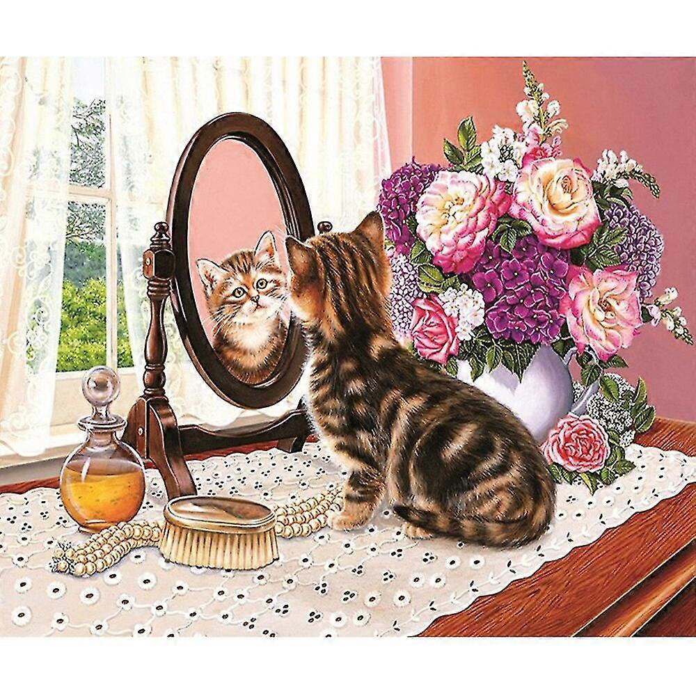 حجر الراين فسيفساء 5D دي الماس التطريز الحيوان جميل القط نمط كامل الحفر الماس الصليب غرزة ديكور المنزل الهدايا