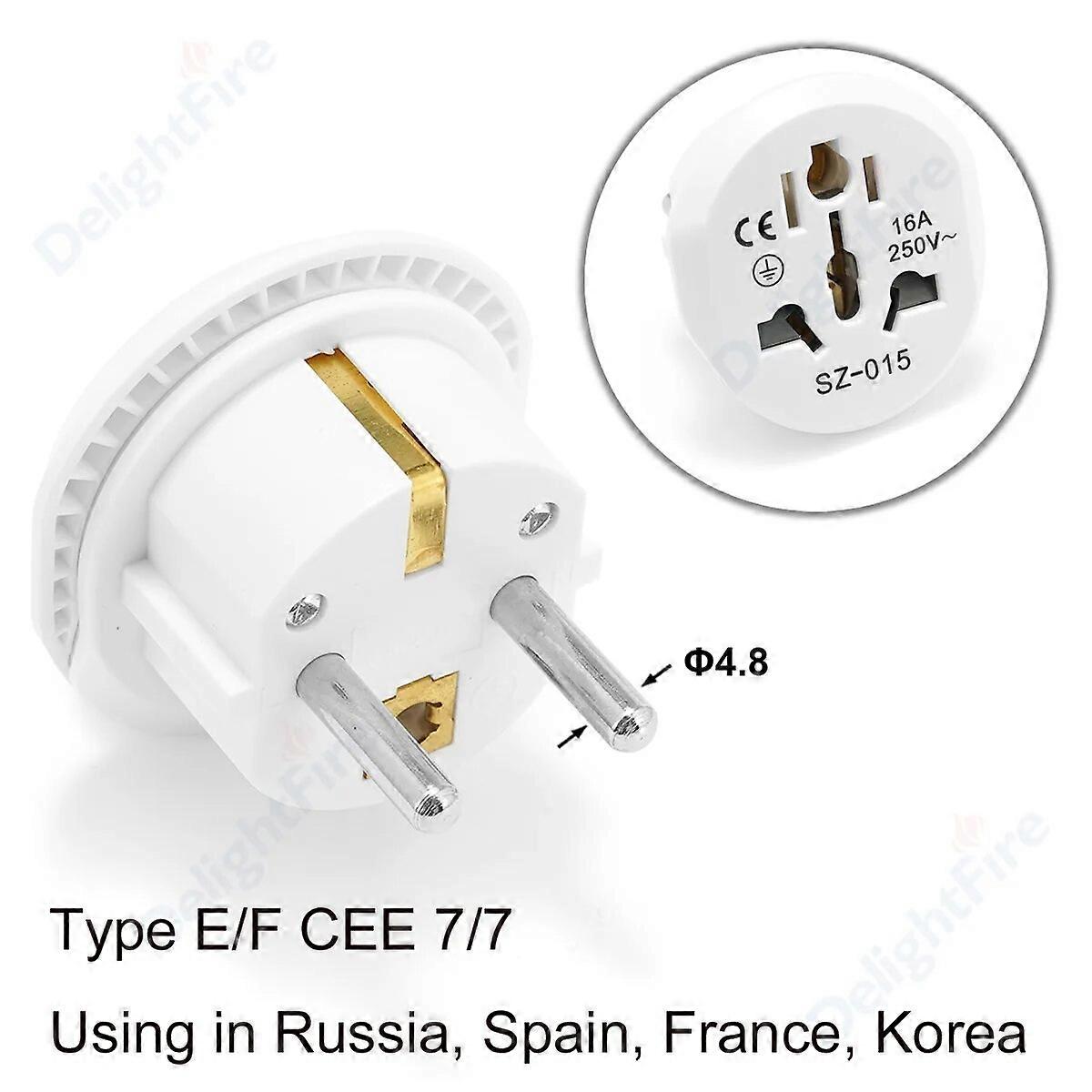 EU Plug Adapter Universal Travel Adapter 16A 250V EU Converter Socket AU US UK CN To EU Wall Socket AC High Quality CE