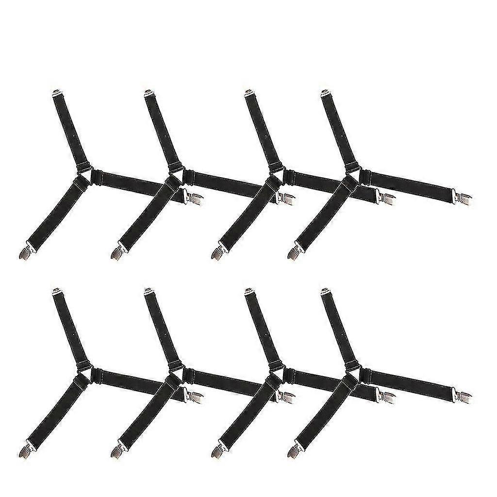 2 Pack Sheet Holders 4 Pcs/pack Adjustable Elastic Suspenders Mattress Fasteners