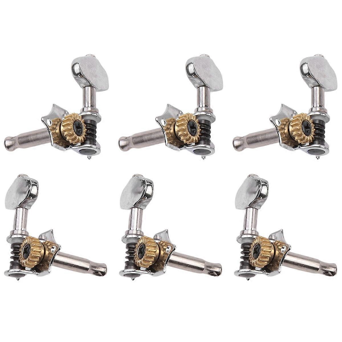 3L3R 6Pcs 1:18 Guitar String Tuning Pegs Tuner Machine Heads Knobs Tuning Keys for Acoustic or Elec