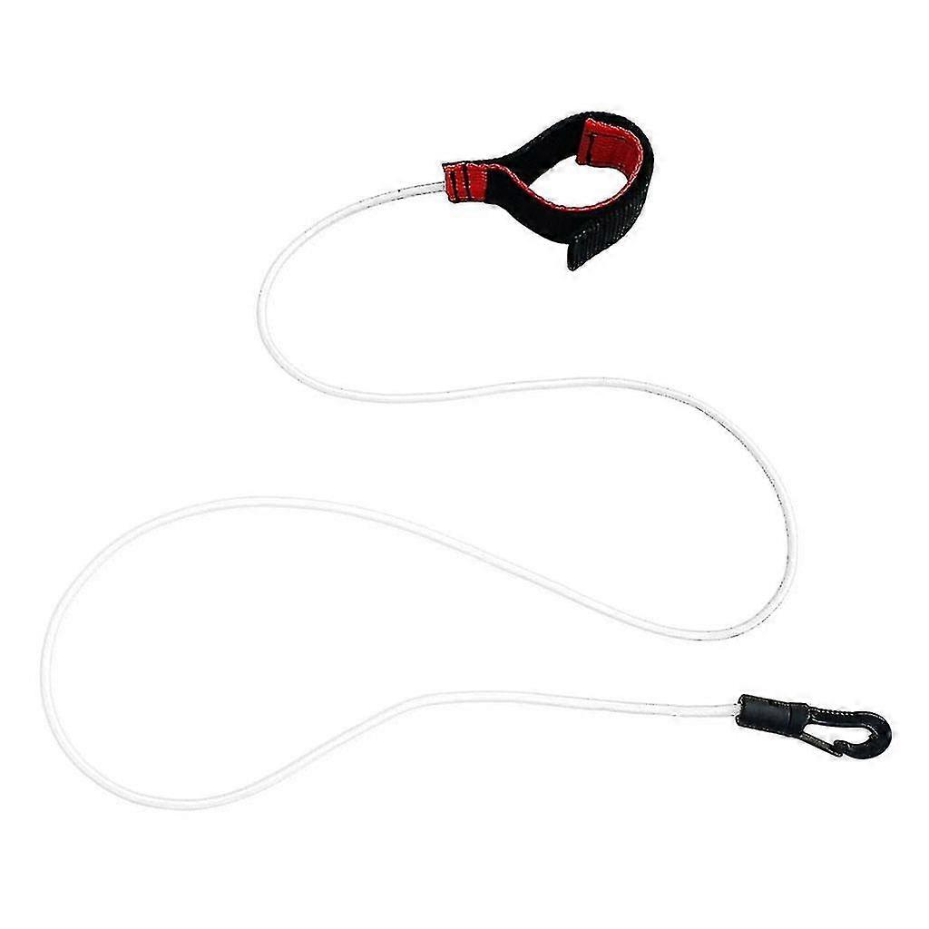 40" Elastic Kayak Canoe Paddle Leash Bungee Rope Fishing Rod Holder Lanyard Cord - Red White