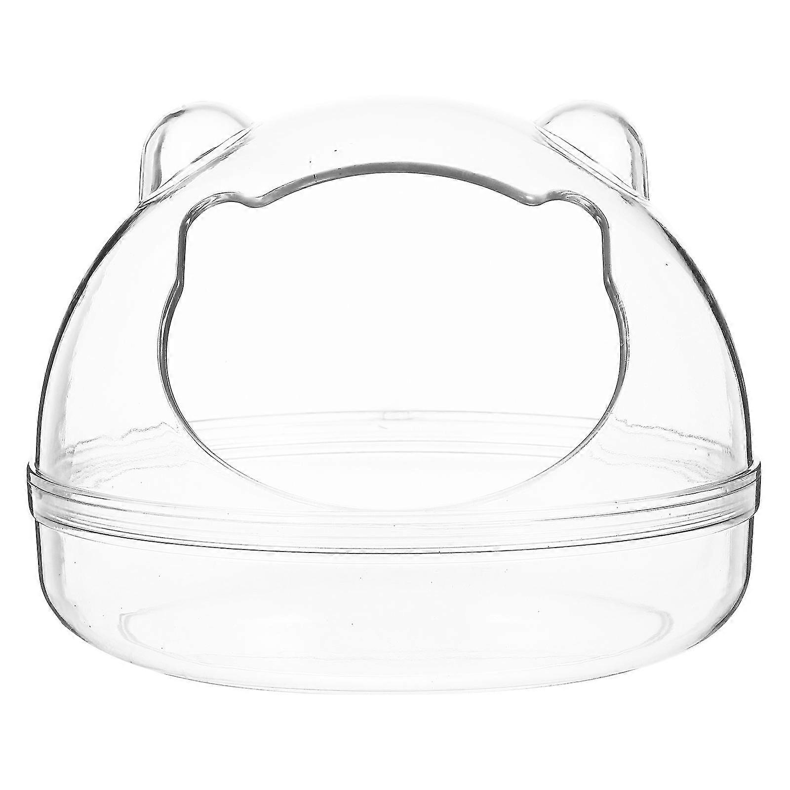 Clear Tub Hamster Digging Sand Box Small Animal Sand Bath Box Transparent Hamster Bathroom Sand Bath Container Box