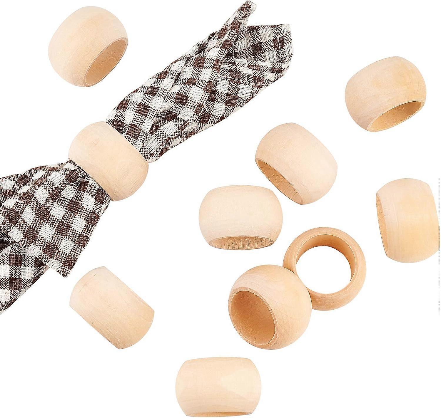 10 stücke Holz Servietten Ringe Serviette Halter Runde Tisch Serviettenhalter Bauernhaus Holz Servietten Ringe für Urlaub Hochzeit Essen Küche Abendessen Zimmer Fest