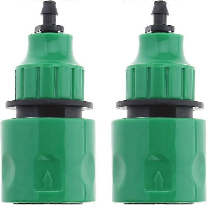 2pcs Garden Hose Quick Connect Microirrigation Adapter One Way Adapter Faucet Connector Accessories for 8/11mm 4/7mm Hose Garden Irrigation System